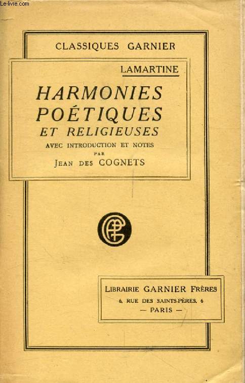 HARMONIES POETIQUES ET RELIGIEUSES