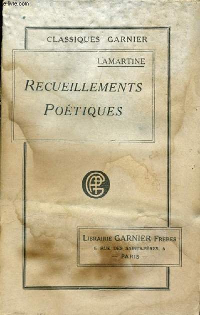 RECUEILLEMENTS POETIQUES