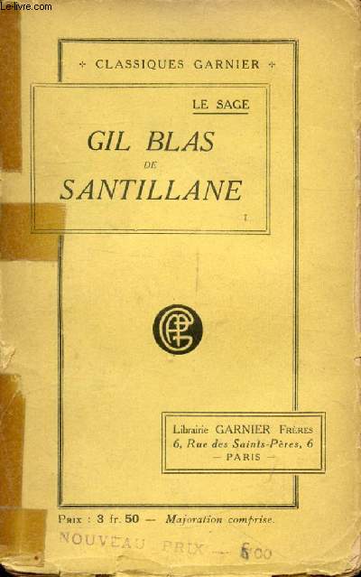HISTOIRE DE GIL BLAS DE SANTILLANE, TOME I