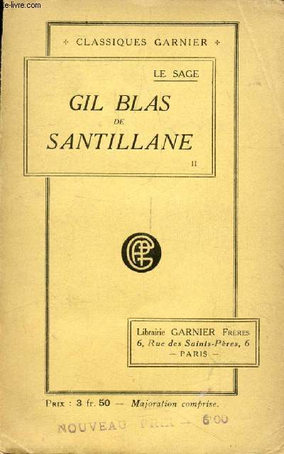 HISTOIRE DE GIL BLAS DE SANTILLANE, TOME II