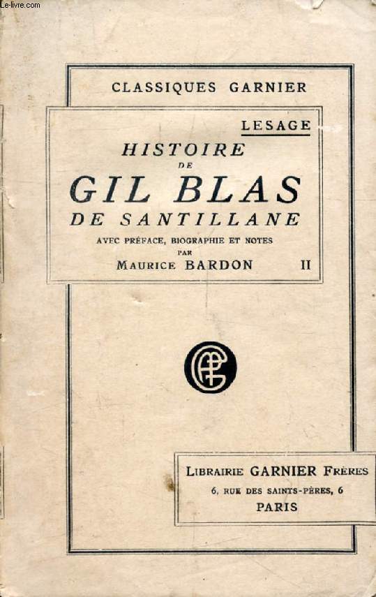 HISTOIRE DE GIL BLAS DE SANTILLANE, TOME II