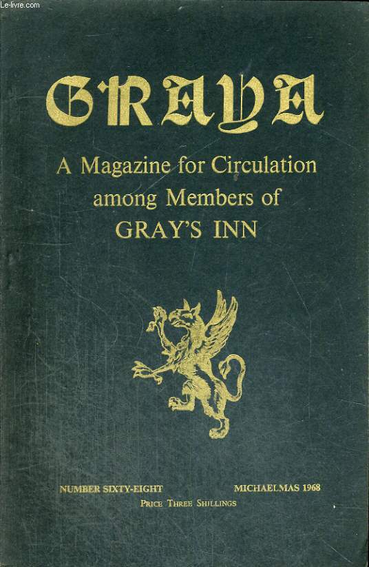 GRAYA N 58, THE OFFICE OF ATTORNAY-GENERAL BY SIR ELWYN JONES...