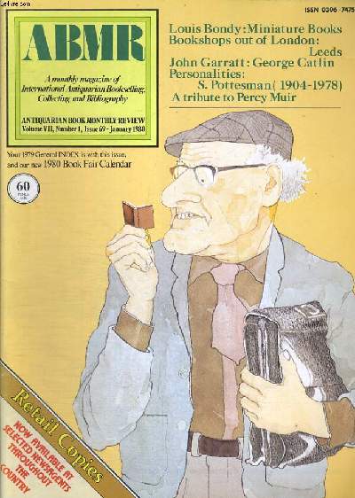 LOT DE 10 MAGAZINES : ANTIQUARIAN BOOK MONTHLY REVIEW, JANUAR TO JULY AND OCTOBER, NOVEMBER 1980, VOL. VII : N1 TO N 7 AND N10, 11