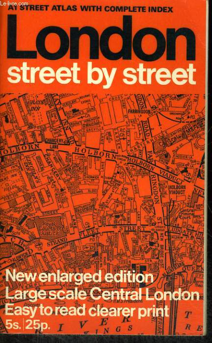 LONDON STREET BY STREET. A1 STREET ATLAS WITH COMPLETE INDEX. NEW ENLARGE EDITION.