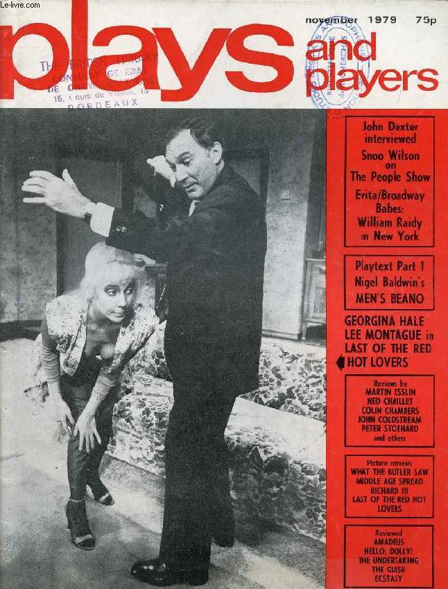 PLAYS AND PLAYERS, VOL. 27, N 2 (314), NOV. 1979 (Contents: The sense of the sublime Snoo Wilson The struggle John Dexter Empty entertainment and Broadway Babes (New York) William A Raidy Reviews Amadeus Bitter Apples Carnival War a Go Hot Ecstasy...)