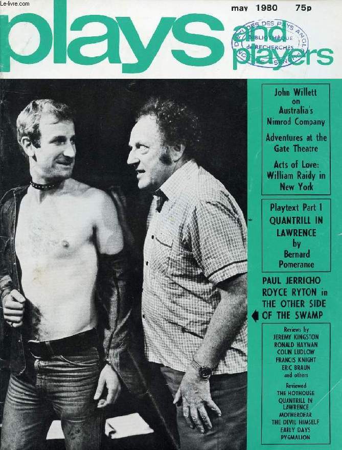 PLAYS AND PLAYERS, VOL. 27, N 8 (320), MAY 1980 (Contents: Corning to Life (The Nimrod Theatre) John Willett Acts of Love (New York) William A Raidy Adventures at the Gate Ronald Cranham Reviews As You Like It Blood Black and Gold...)