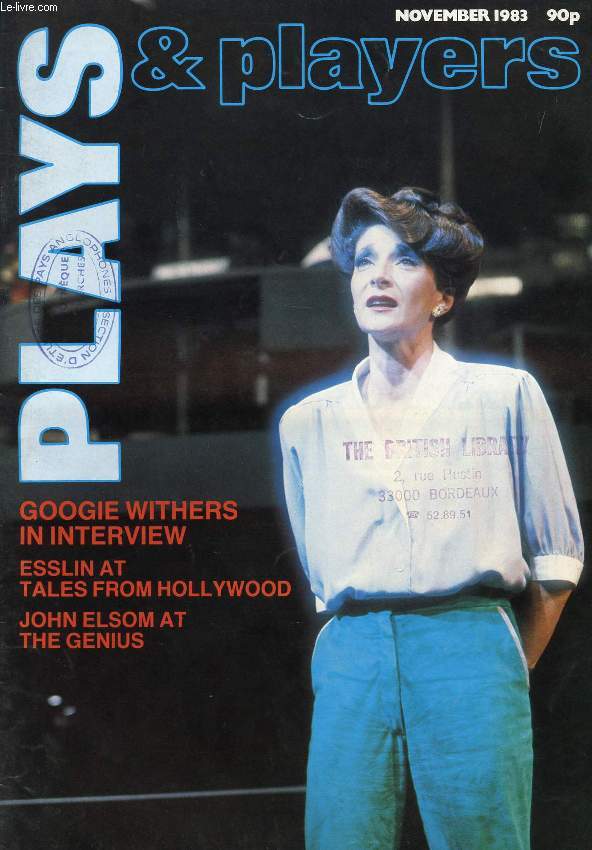 PLAYS AND PLAYERS, N 362, NOV. 1983 (Contents: A CONSTANT COUPLE Googie Withers and her husband John McCallum talk BEHIND THE FRINGE Terry Adams in conversation with Oscar Moore FIRST NIGHTS REVIEWED Tales From Hollywood...)
