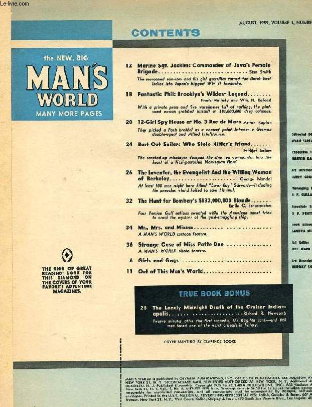 MAN'S WORLD, VOL. 5, N 4, AUG. 1959