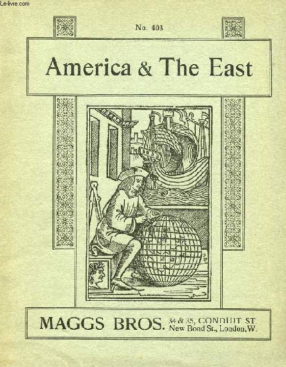 AMERICA AND THE EAST, N 403, 1921, EARLY GEOGRAPHIES