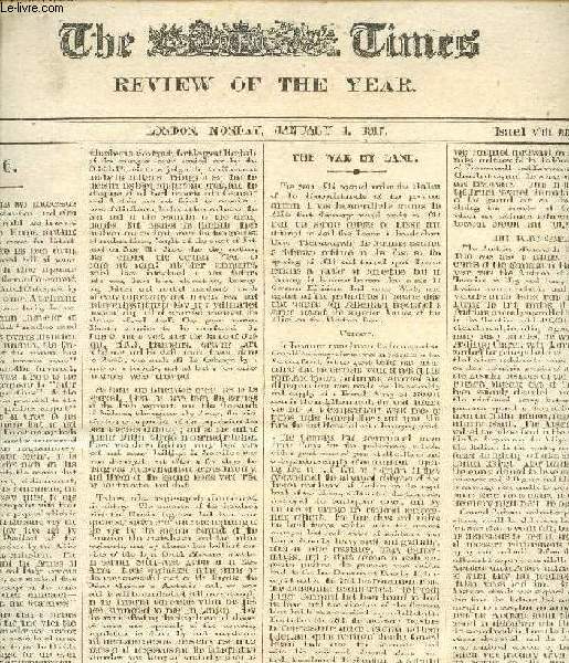 THE TIMES, LITERARY SUPPLEMENT, 16th YEAR, JAN.-DEC. 1917 (Contents of n 781: Review of the Year 1916. Carlyle and Frederick. The Politics of Maurras. The Last Serbian Campaign. The Foreward View. The German Octopus Dissected. Ancient Indian Polity...)