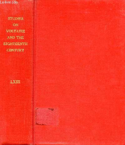 STUDIES ON VOLTAIRE AND THE EIGHTEENTH CENTURY, VOL. LXIII, LE MARIAGE DE FIGARO