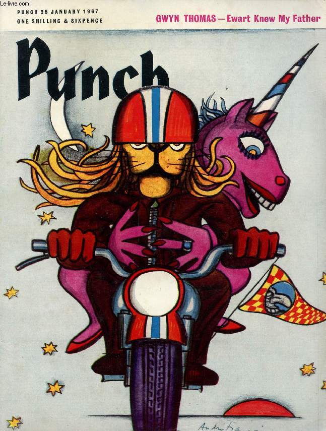 PUNCH, VOL. 252, N 6594, JAN. 25, 1967 (Contents: ALAN COREN, Thunder on the Right. PATRICK RYAN, Round Britain with Gun and Camera: Scouseland. H. F. ELLIS, The Channel Crossers. PAUL JENNINGS, Just for a Handful of Orkneys... ANGELA MILNE...)