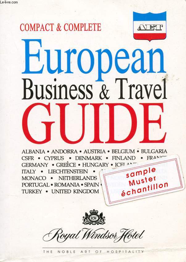 EUROPEAN BUSINESS & TRAVEL GUIDE, 1992