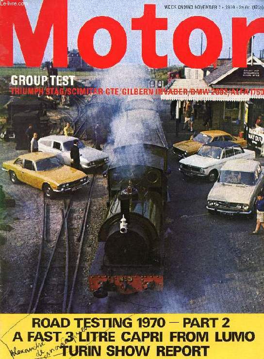 MOTOR, N 3568, NOV. 4, 1970 (Contents: Tester's year, part 2. Ton-up diesel. Group test. Viva Spot check. Turin Show report. Motoring Plus. Brighton Run. Check point...)
