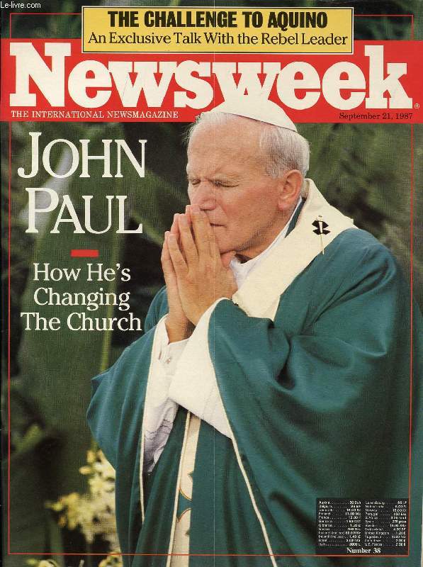 NEWSWEEK, SEPT. 21, 1987 (Contents: John Paul II, How he's changing the Church. Rebel talk (Corazon Aquino). Has Moscow mellowed ? Monster Yen...)
