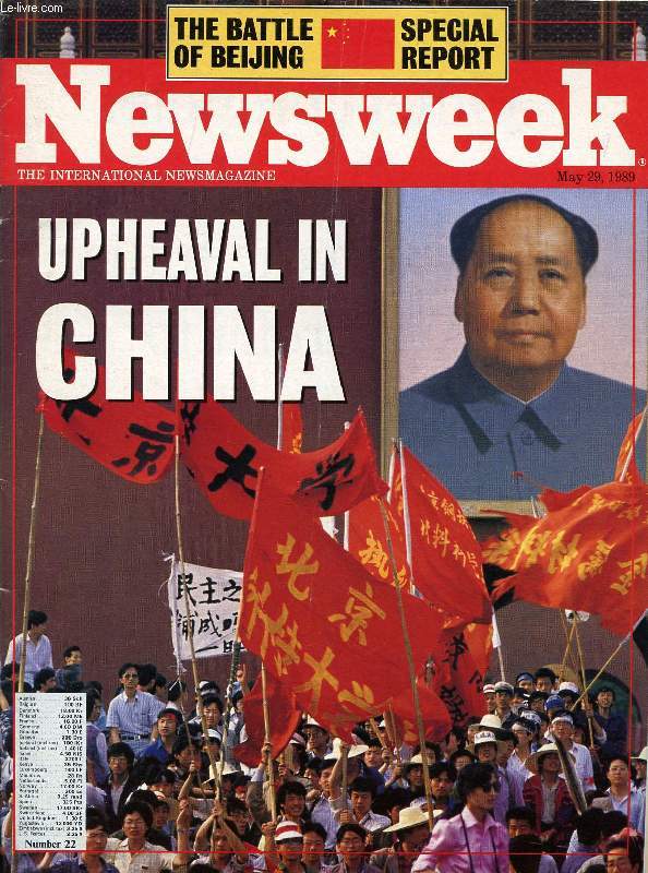 NEWSWEEK, MAY 20, 1989 (Contents: Upheaval in China (Tiananmen Square). Racing to a TV frontier (HDTV). Terror trial (TWA hujackers). Art thievery...)