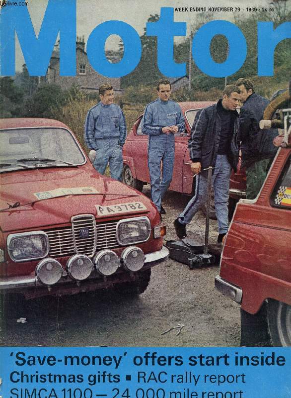 MOTOR, N 3519, NOV. 26, 1969 (Contents: Road Test: Daf 55 coup. Save money, Cut-price offers and coupons. 24,000 mile report, Our staff Simca 1100 on trial. Fastest in the world?, Can-Am racing in colour. RAC rally. British Racing Greenhouse...)