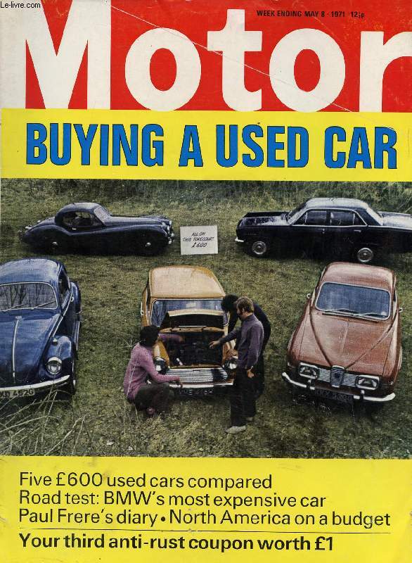 MOTOR, N° 3592, MAY 5, 1971 (Contents: Road test: BMW 2800CS. Motoring Plus. ... - Zdjęcie 1 z 1