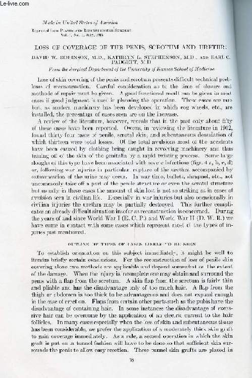 LOSS OF COVERAGE OF THE PENIS, SCROTUM AND URETHRA (REPRINT)