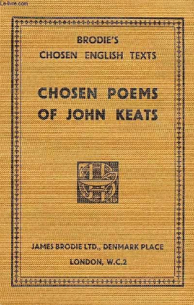 CHOSEN POEMS OF JOHN KEATS
