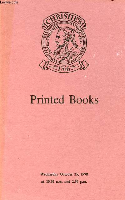 PRINTED BOOKS (CATALOGUE)