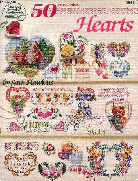 50 CROSS STITCH HEARTS