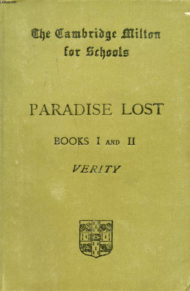 PARADISE LOST, BOOKS I AND II