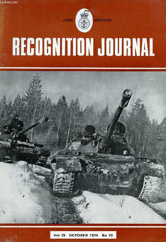 JOINT SERVICES RECOGNITION JOURNAL, VOL. 29, N 10, OCT. 1974 (Contents: Mirage F1 (aircraftidentification lesson). Neptune (aircraft refresher). Chaparral-Vulcan anti-aircraft systems (feature). Night Activity Report (J.S. identification test)...)