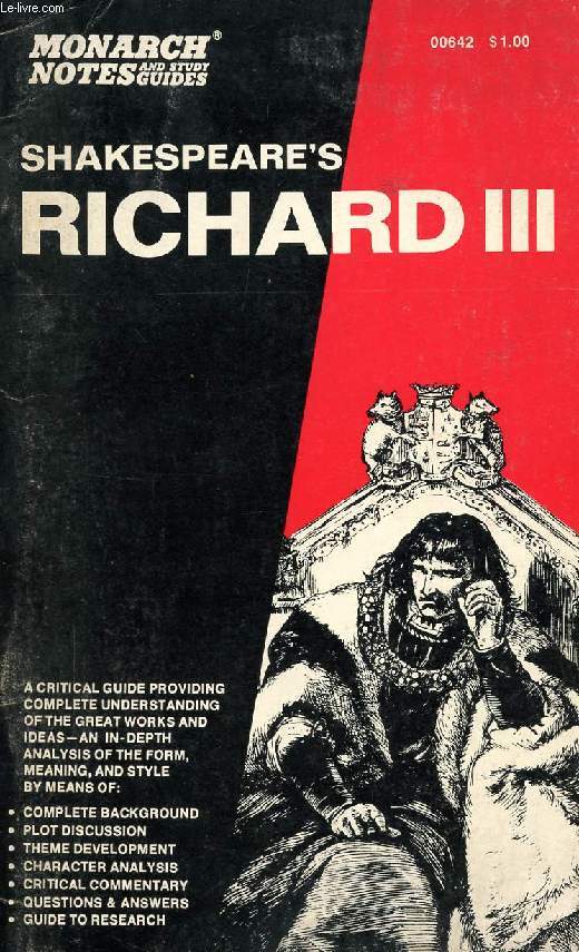 MONARCH NOTES, SHAKESPEARE'S RICHARD III