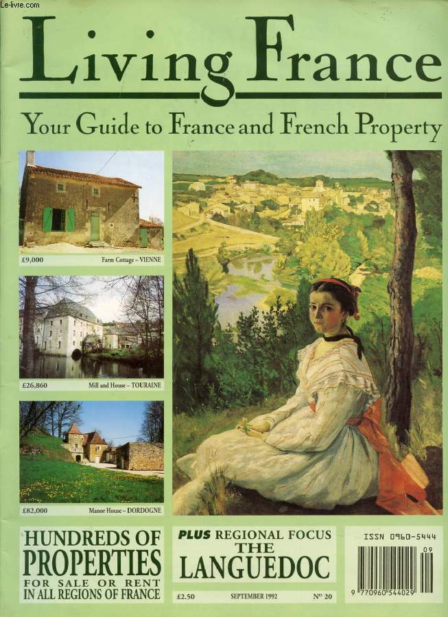 LIVING FRANCE, N 20, SEPT. 1992, YOUR GUIDE TO FRANCE AND FRENCH PROPERTY