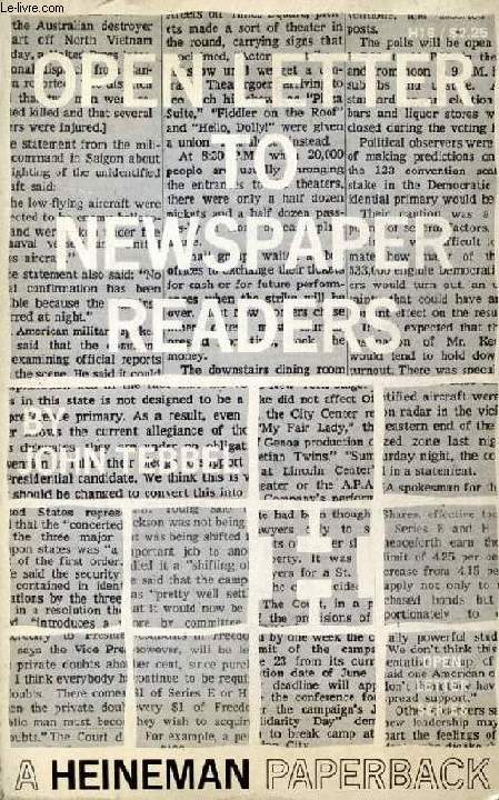 OPEN LETTER TO NEWSPAPER READERS
