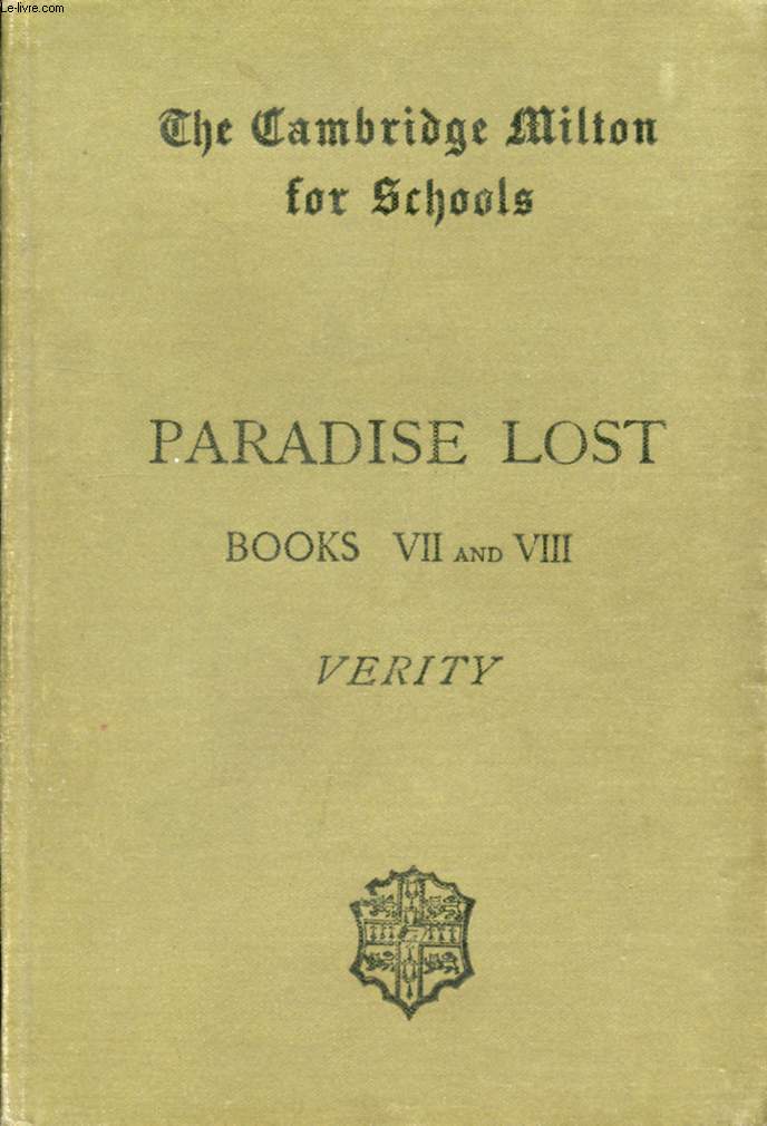 PARADISE LOST, BOOKS VII AND VIII