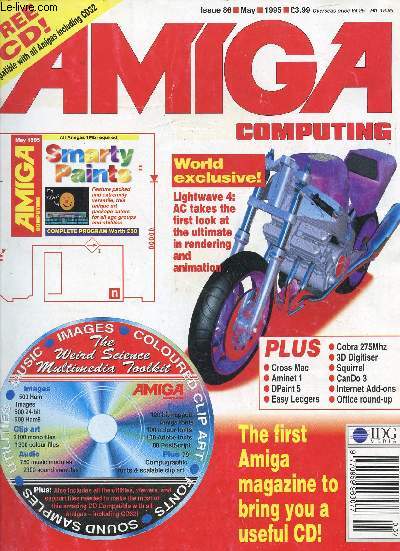 AMIGA COMPUTING, N 86, MAY 1995 (Contents: Lightwave 4, AC takes the first look at the ultimate in rendering and animation. Cross Mac. Aminet 1. DPAint 5. Esay Ledgers. Cobra 275Mhz...)