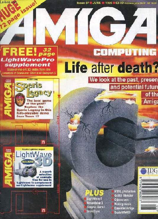 AMIGA COMPUTING, N 87, JUNE 1995 (Contents: Life after death , We look at tha past, present and potential future of the Amiga. LightWave 4. WaveMaker 2. Graphic Recall. SnapMaps. Gothic Mansion...)