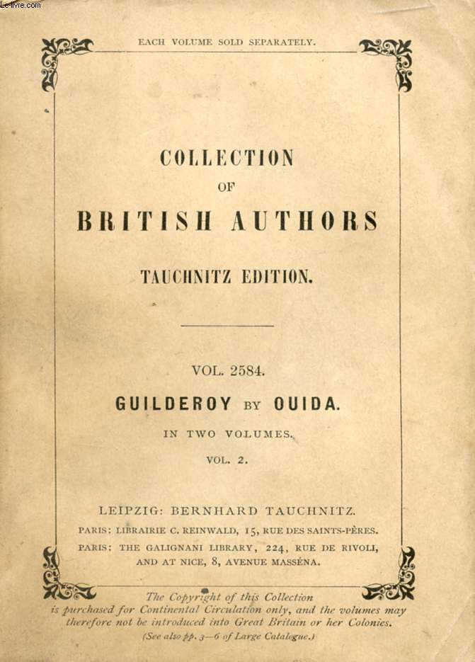 GUILDEROY, VOL. II (COLLECTION OF BRITISH AND AMERICAN AUTHORS, VOL. 2584)