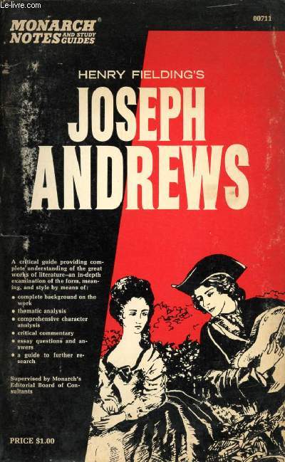 HENRY FIELDING'S JOSEPH ANDREEWS, MONARCH NOTES