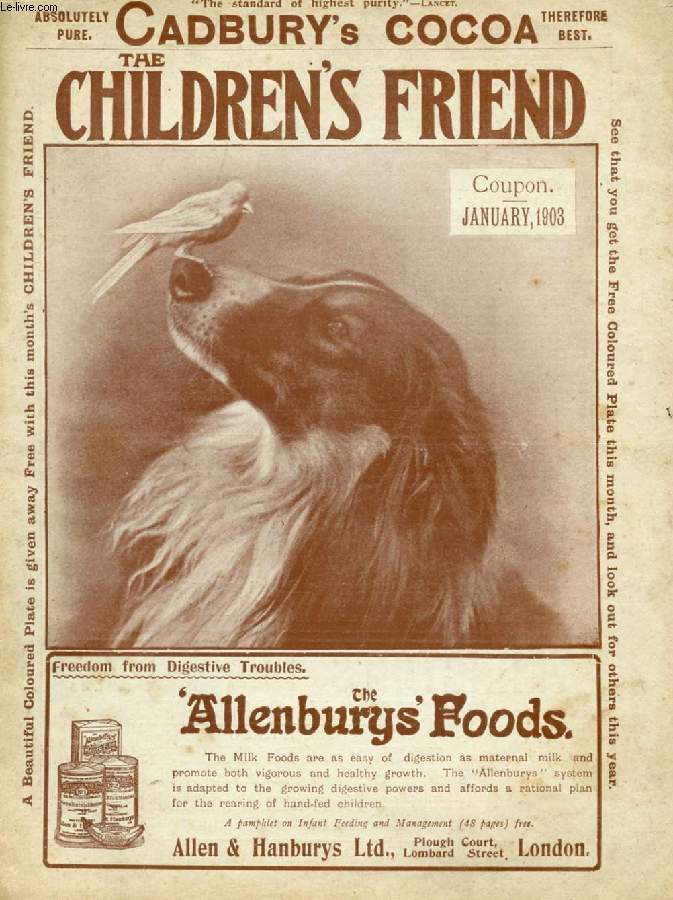 THE CHILDREN'S FRIEND, JAN. 1903 (Contents: Cormorant Crag, A Tale of the Smuggling Days, G. Manville Fenn. Old dame Margery, M.I. Hurrell. 'Squib', A doggy rhyme with puzzle rhymings. The Children of the Priory, J.L. Hornibrook...)