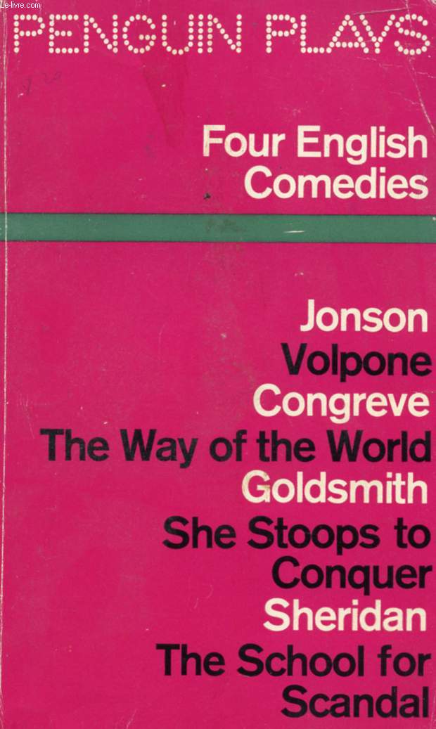 FOUR ENGLISH COMEDIES OF THE 17th AND 18th CENTURIES