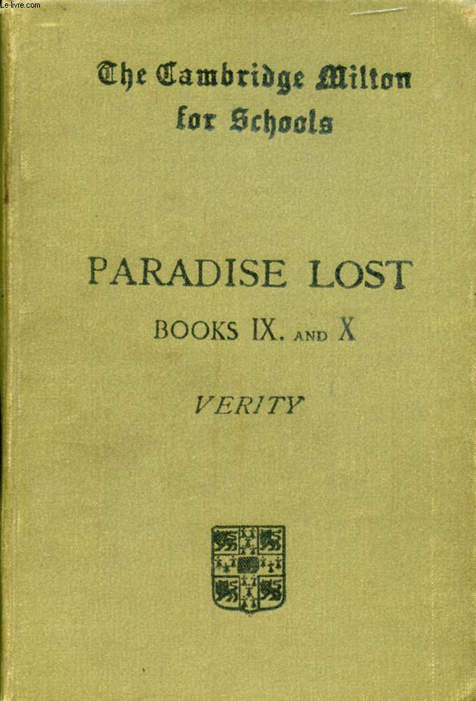 PARADISE LOST, BOOKS IX AND X
