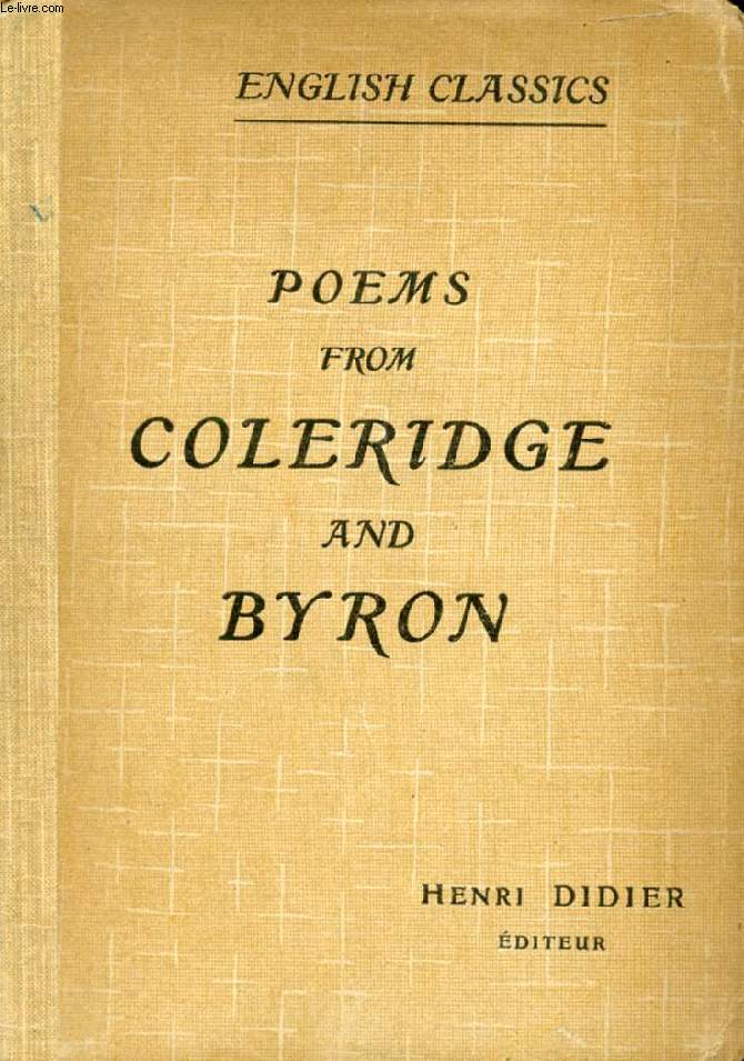 POEMS FROM COLERIDGE AND BYRON