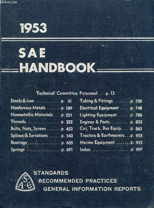 1953 SAE HANDBOOK
