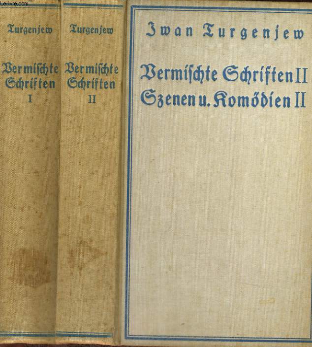 VERMICHTE SCHRIFTEN. SZENEN UND KMODIEN. ZWEI BNDEN