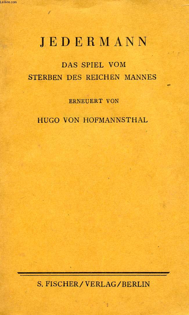 JEDERMANN, DAS SPIEL VOM STERBEN DES REICHEN MANNES