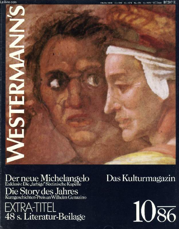 WESTERMANN'S, DAS KULTURMAGAZIN, 10/86 (Inhalt: Der neue Michelangelo, Exklusiv: Die 
