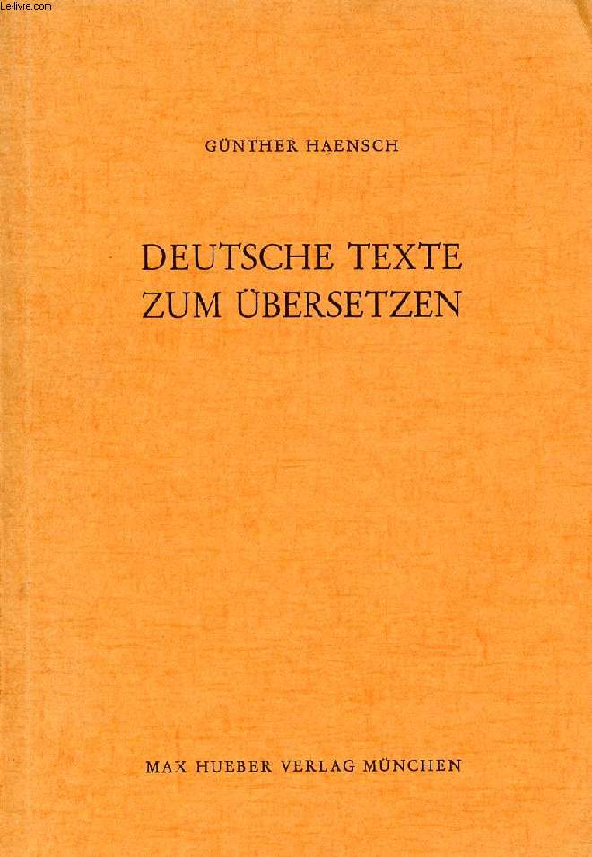 DEUTSCHE TEXTE ZUM BERSETZEN