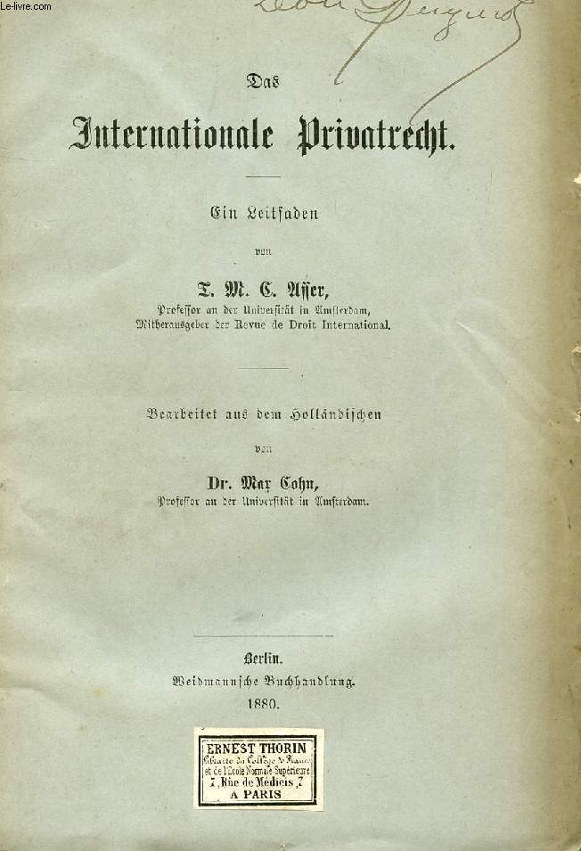 DAS INTERNATIONALE PRIVATRECHT, EIN LEITFADEN