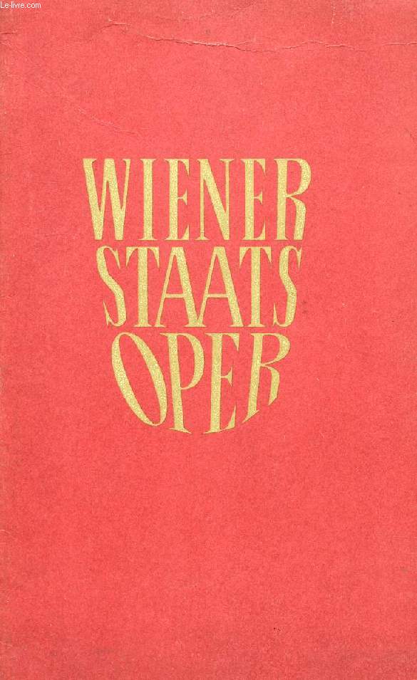 WIENER STAATS OPER, PROGRAMMHEFT, NOV. 1966
