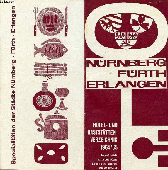 NRNBERG, FRTH, ERLANGEN, HOTEL UND GASTSTTENVERZEICHNIS, 1964-65