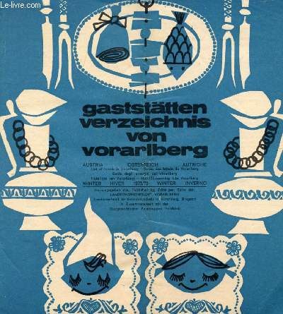 GASTSTTTEN VERZEICHNIS VON VORARLBERG, STERREICH, WINTER 1972-73