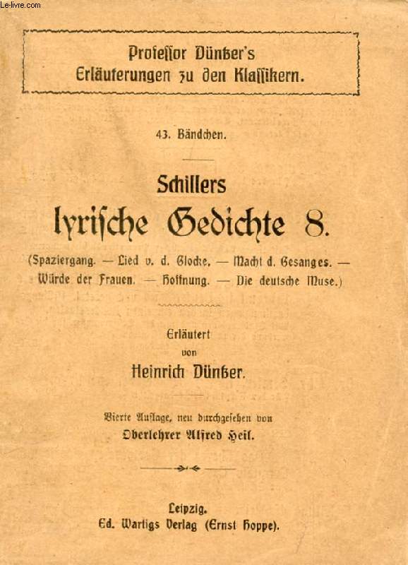 SCHILLERS LYRISCHE GEDICHTE 8
